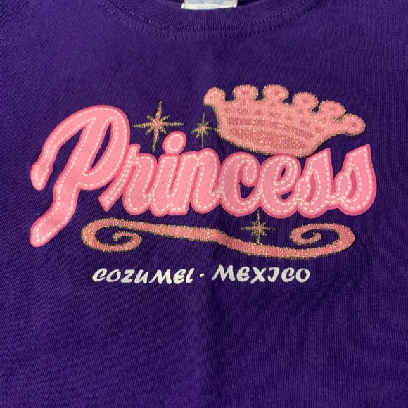 3 for $12! Princess Cozumel Tee Purple Size Small - Picture 2 of 4